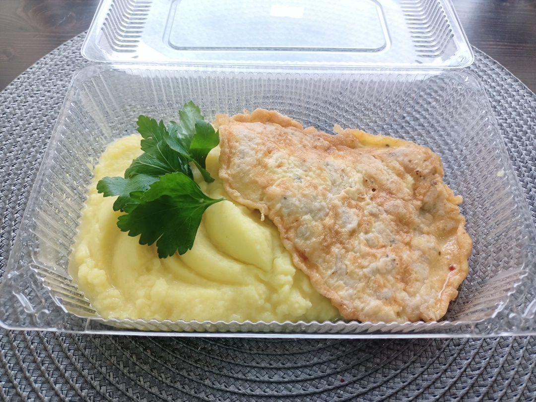 Куриная отбивная с пюре