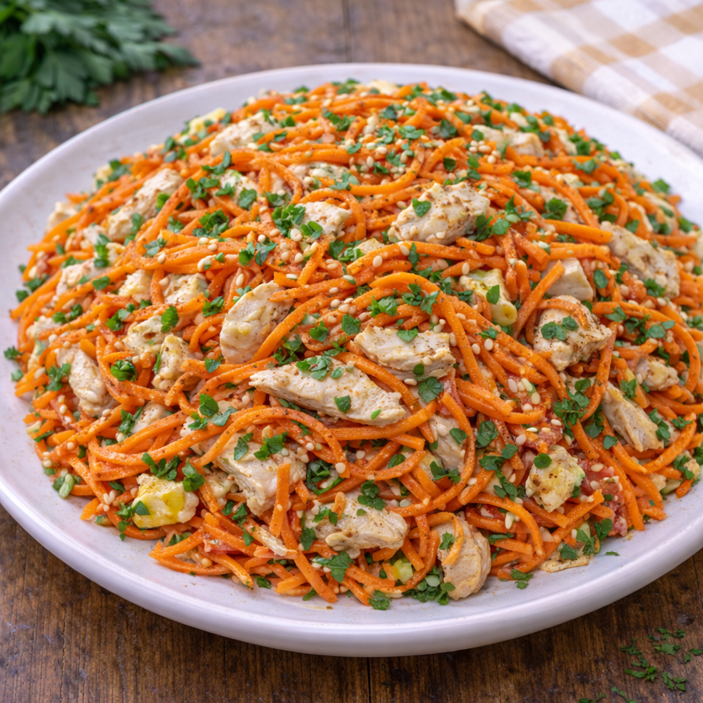 Морковь по-корейски с курицей